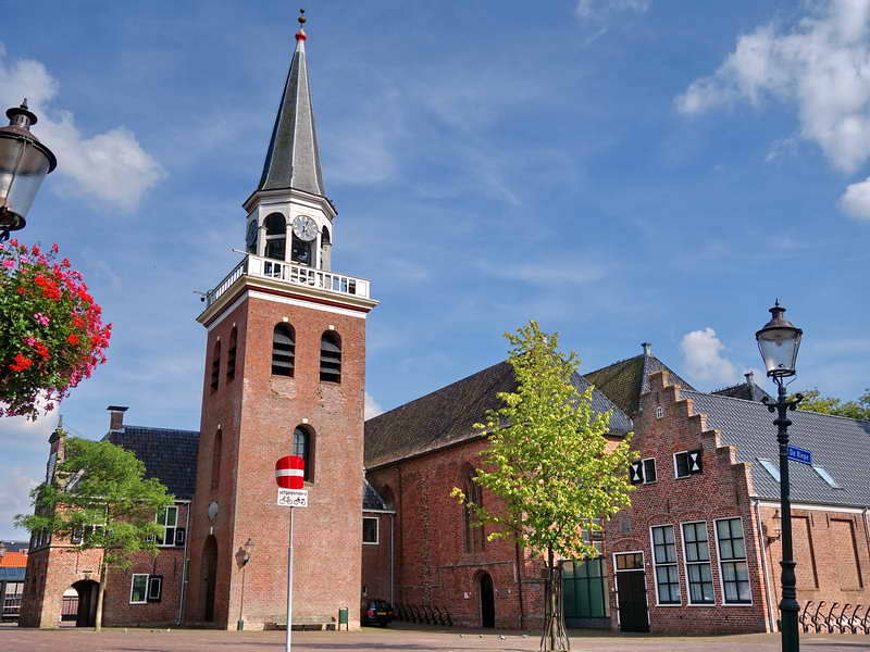Appingedam, raadhuis, klokkentoren en Nicola&iuml;kerk, 7-8-2017