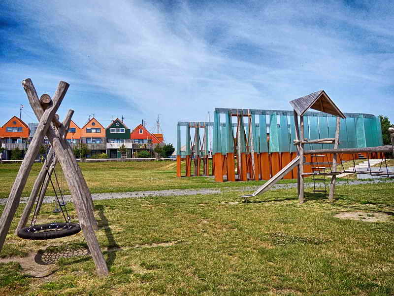 Stavoren, kunstwerk Verbeelding van het Blokhuis (op fundamenten van de vroegere vestingwerken), 4-7-2019