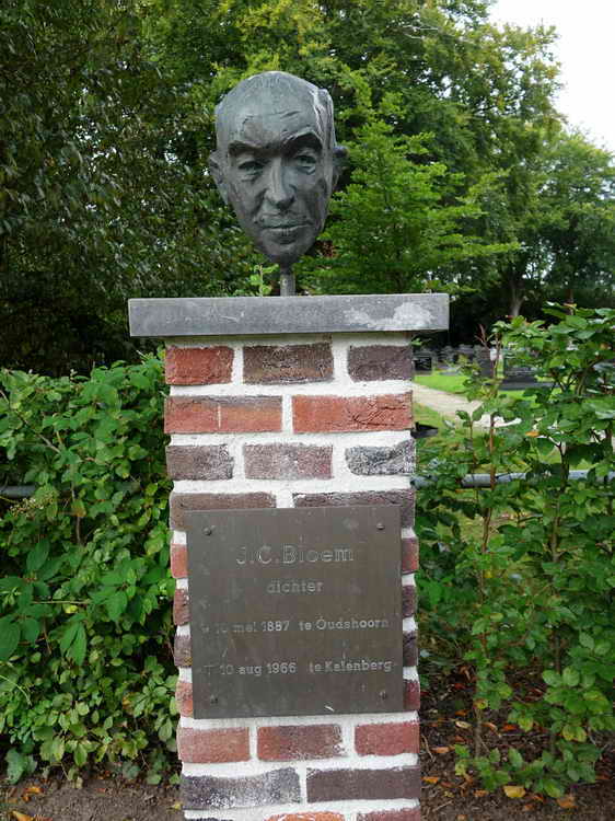 Paasloo, beeld van hoofd dichter J.C. Bloem door Titus Leeser, 13-9-2021