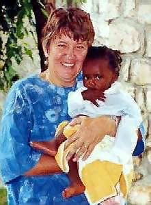 Marijke met &eacute;&eacute;n van haar pupillen